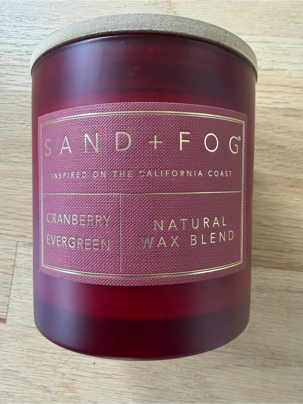 Cranberry Evergreen Natural Wax Blend Candle - Red